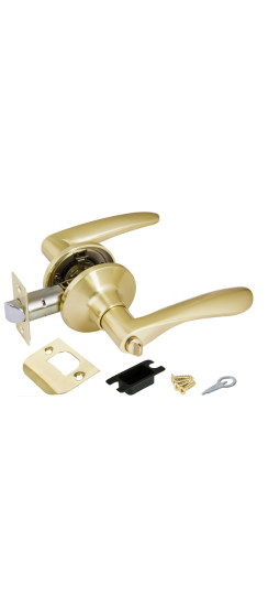 Ручка защелка DK620 SB-BK (6020 SB-B) (фик.) мат. золото | ZAMAK/Сталь