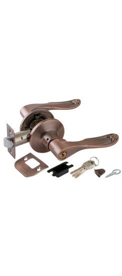 Ручка защелка DK630 AC-ET (6030 AC-E) (кл./фик.) медь | ZAMAK/Сталь