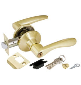 Ручка защелка DK620 SB-ET (6020 SB-E) (кл./фик.) мат. золото