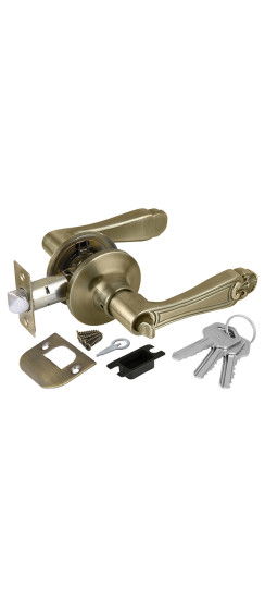 Ручка защелка DK637 AB-ET (6037 AB-E) (кл./фик.) бронза | ZAMAK/Сталь