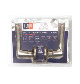 Ручка защелка DK610/BL SN-BK (фик.) мат.никель