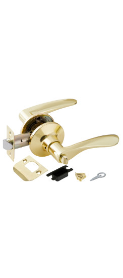 Ручка защелка DK620 PB-BK (6020 PB-B) (фик.) золото | ZAMAK/Сталь