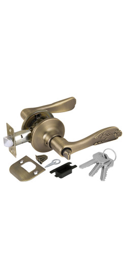 Ручка защелка DK633 MAB-ET (6033 MAB-E) (кл./фик.) мат.бронза | ZAMAK/Сталь