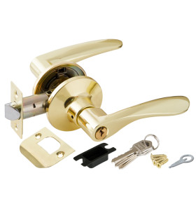 Ручка защелка DK620 PB-ET (6020 PB-E) (кл./фик.) золото