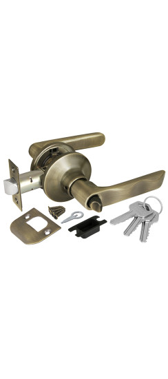 Ручка защелка DK624 AB-ET (6024 AB-E) (кл./фик.) бронза | ZAMAK/Сталь