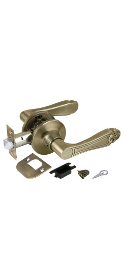 Ручка защелка DK637 AB-PS (6037 AB-P) (без фик.) бронза | ZAMAK/Сталь