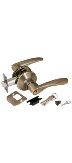 Ручка защелка DK620 AB-ET (6020 AB-E) (кл./фик.) бронза | ZAMAK/Сталь