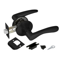 Ручка защелка DK620 BL-PS (6020 BL-P) (без фик.) черный