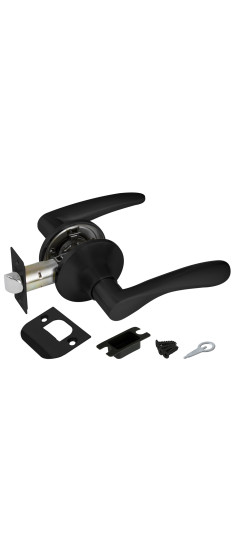 Ручка защелка DK620 BL-PS (6020 BL-P) (без фик.) черный | ZAMAK/Сталь