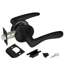 Ручка защелка DK620 BL-PS (6020 BL-P) (без фик.) черный