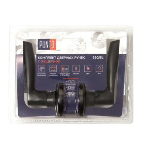 Ручка защелка DK610/BL BL-PS (без фик.) черный