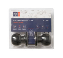Ручка защелка DK672/BL BL-PS (без фик.) черный