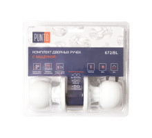 Ручка защелка DK672/BL WH-PS (без фик.) белый