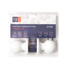 Ручка защелка DK672/BL WH-PS (без фик.) белый