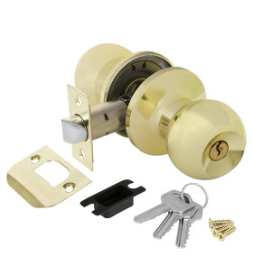 Ручка защелка DK682 PB-ET (6082 PB-E) (кл./фик.) золото