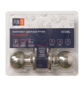 Ручка защелка DK672/BL CP-ET (кл./фик.) хром