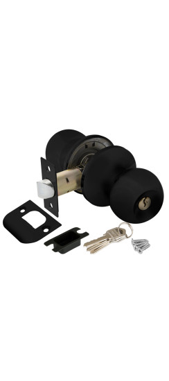 Ручка защелка DK682 BL-ET (6082 BL-E) (кл./фик.) черный | Сталь