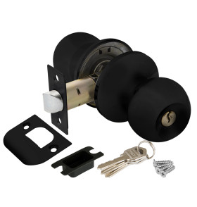 Ручка защелка DK672 BL-ET (6072 BL-E) (кл./фик.) черный