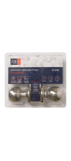 Ручка защелка DK672/BL CP-BK (фик.) хром | Сталь