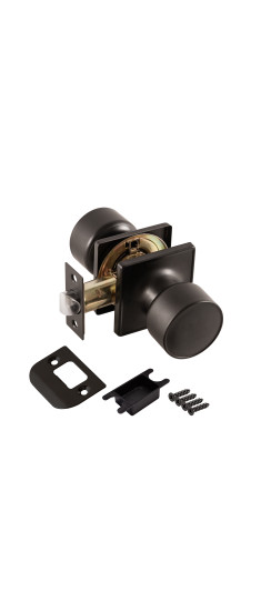 Ручка защелка DK772/BL BL-PS (без фик.)черный | Сталь