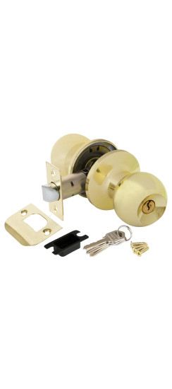 Ручка защелка DK672 PB-ET (6072 PB-E) (кл./фик.) золото