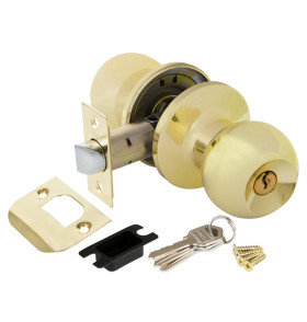 Ручка защелка DK672 PB-ET (6072 PB-E) (кл./фик.) золото