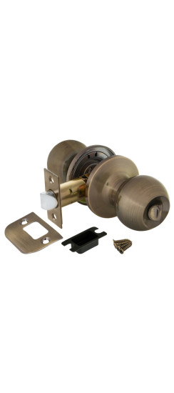 Ручка защелка DK682 AB-BK (6082 AB-B) (фик.) бронза | Сталь