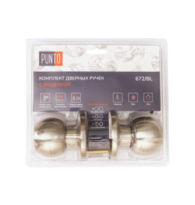 Ручка защелка DK672/BL SN-PS (без фик.) мат.никель