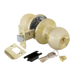 Ручка защелка DK672 SB-ET (6072 SB-E) (кл./фик.) мат. золото