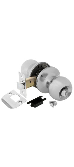 Ручка защелка DK672 CP-BK (6072 CP-B) (фик.) хром