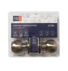 Ручка защелка DK672/BL AB-BK (фик.) бронза