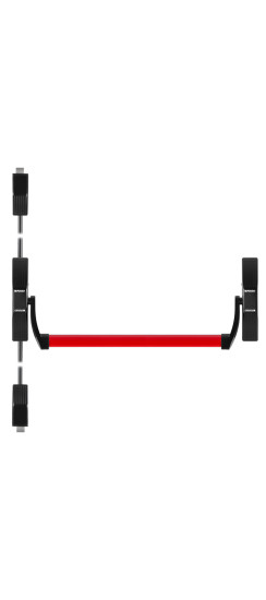 Ручка-штанга нажимная AP.1700C push-bar (ANTI-PANIC 1700С) с тягами для двухстворчатых дверей | Сталь/пластик/алюминий