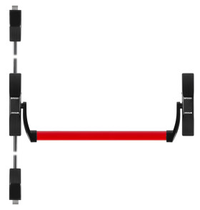 Ручка-штанга нажимная AP.1700C push-bar (ANTI-PANIC 1700С) с тягами для двухстворчатых дверей