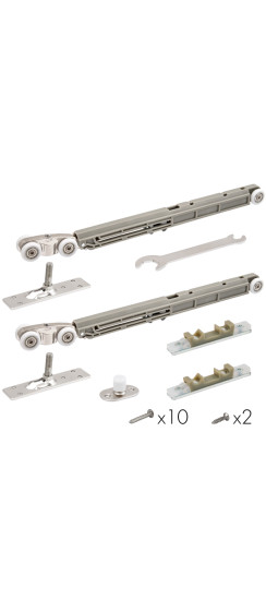 Комплект для раздвижных дверей SLD.Comfort-PRO.SET2.soft close/80 | Сталь/Пластик