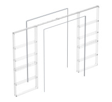 Комплект для обрамления пенала для двухстворчатой двери SLD.Comfort-PENAL frame 1800/2900 AL