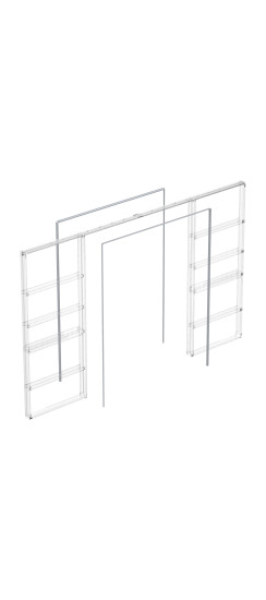 Комплект для обрамления пенала для двухстворчатой двери SLD.Comfort-PENAL frame 1800/2900 AL | Алюминий