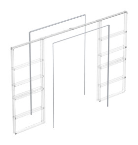 Комплект для обрамления пенала для двухстворчатой двери SLD.Comfort-PENAL frame 1800/2900 AL