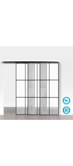 Комплект для профильных телескопических дверей SLD.Comfort-PRO.SET5.PROF telescope/80 | Сталь/Пластик