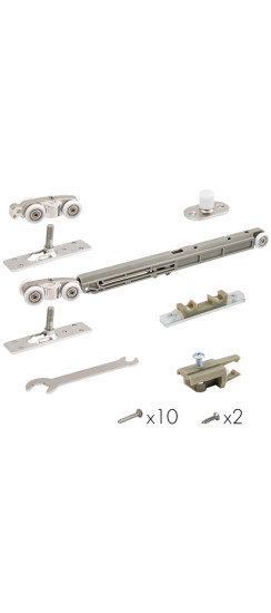 Комплект для раздвижных дверей SLD.Comfort-PRO.SET3.soft close+roller/80 | Сталь/Пластик