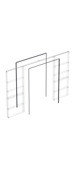 Комплект для обрамления пенала для двухстворчатой двери SLD.Comfort-PENAL frame 1800/2900 BL | Алюминий