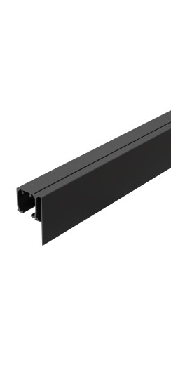 Комплект верхняя направляющая + декор.планка SLD.Comfort-PRO.KIT/2000 track + dec (2м) BL черный | Алюминий