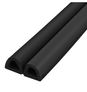 Уплотнитель самоклеящийся ADH/D-12x10mm, BLACK черный 150m
