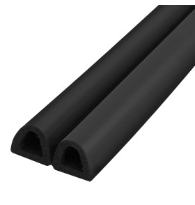 Уплотнитель самоклеящийся ADH/D-12x12mm, BLACK черный 150m