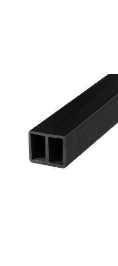 Терморазрыв (спейсер) для термодверей 20х24 мм, черный, длина 3 м | ПВХ