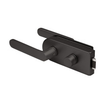 Комплект: замок+ручка для стеклянной двери Space.GL.LWC BL черный