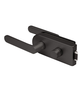 Комплект: замок+ручка для стеклянной двери Space.GL.LWC BL черный