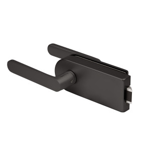 Комплект: замок+ручка для стеклянной двери Space.GL.LUV BL черный