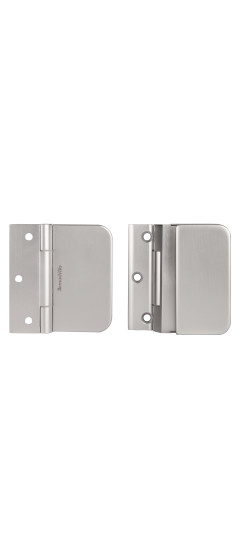 Петля для стеклянной двери Space.GL.H01 (2 шт) AL алюминий | Анодирование, 8 мм