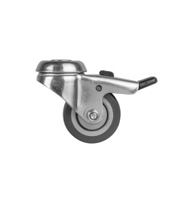 Опора колесная со стопором WL/B-50R/40 kg (brake) резина, под винт М8
