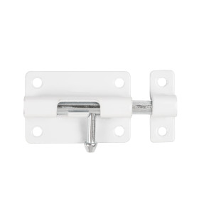 Шпингалет мебельный металлический SPD60х30 WH белый